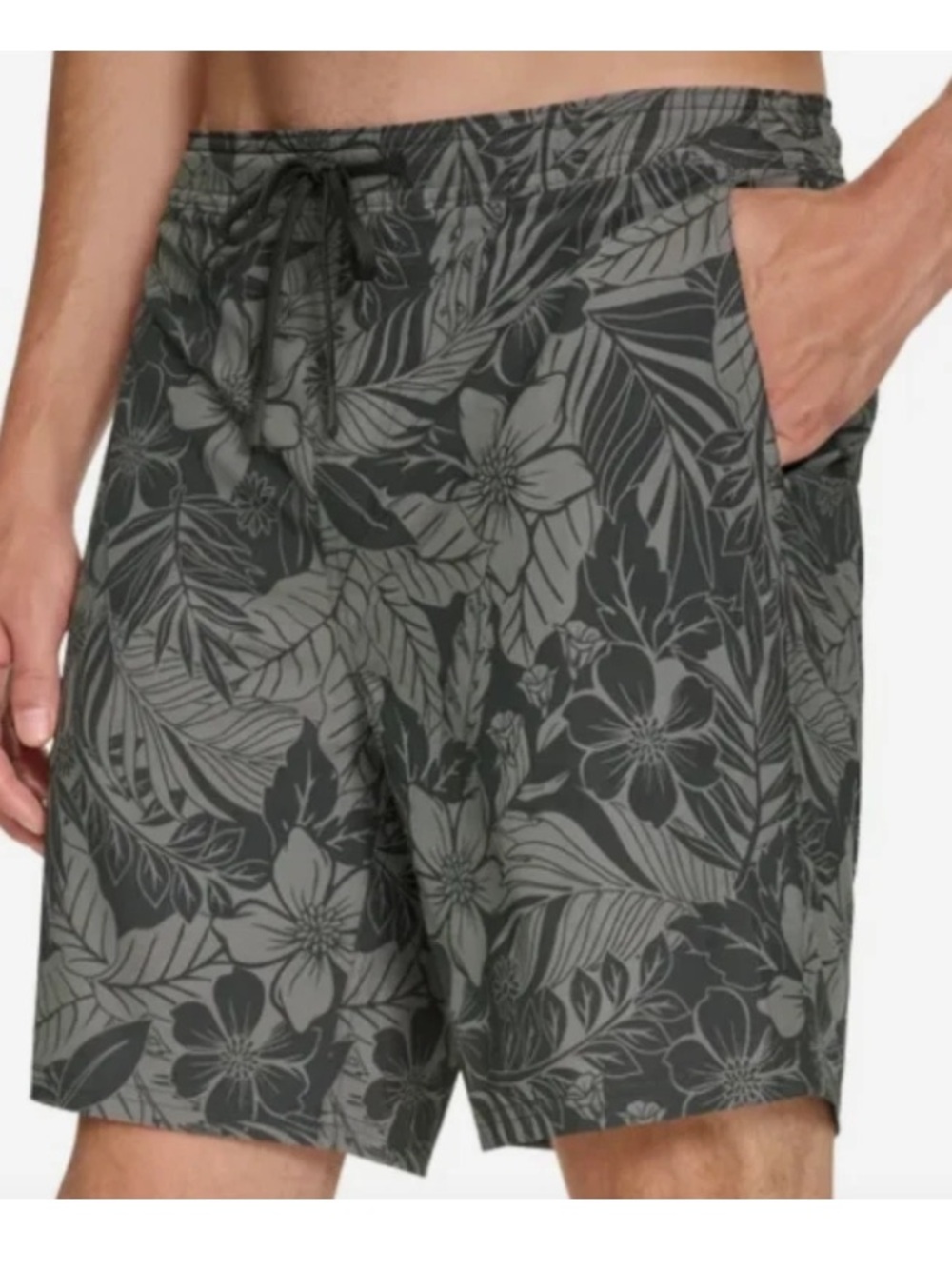 Men's Green Floral Swim Shorts